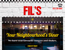 Tablet Screenshot of filsdiner.ca